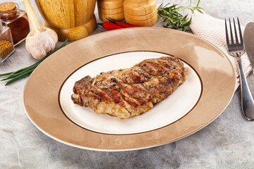 Grilled pork sirloin for dinner