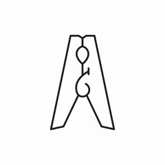 clothes pin icon sign vector