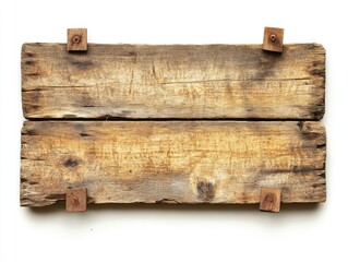 Fototapeta premium Weathered Wooden Planks. Grimy Old Boards for Rustic Banners and Signs in Isolation