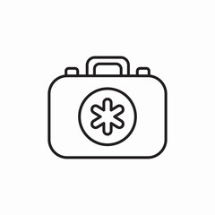 kit first aid bag icon sign vector