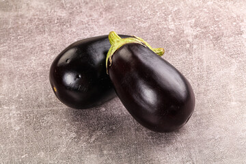 Raw ripe organic eggplant vegetable