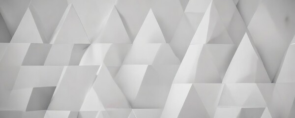 Obraz premium Minimalistic white and gray triangular background, triangles, geometric