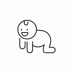 newborn baby icon sign vector