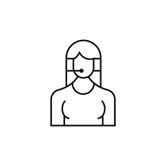 support girl icon sign vector