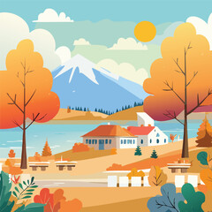 : Watercolor elements collection for autumn celebration