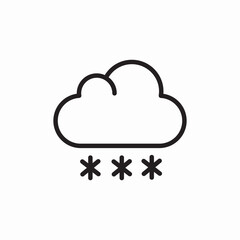 cloud snow icon sign vector