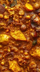 Indian curry selection close up food image. indian food. Ultra realistic. Photorealistic hypermaximalist advertising photography hyper realistic fine detail