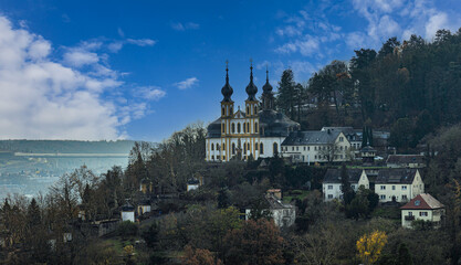 Chapel. Church of the 18th century in the Rococo style with works of art. Is a place of pilgrimage. Würzburg. Germany.