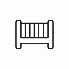 children bed icon sign vector