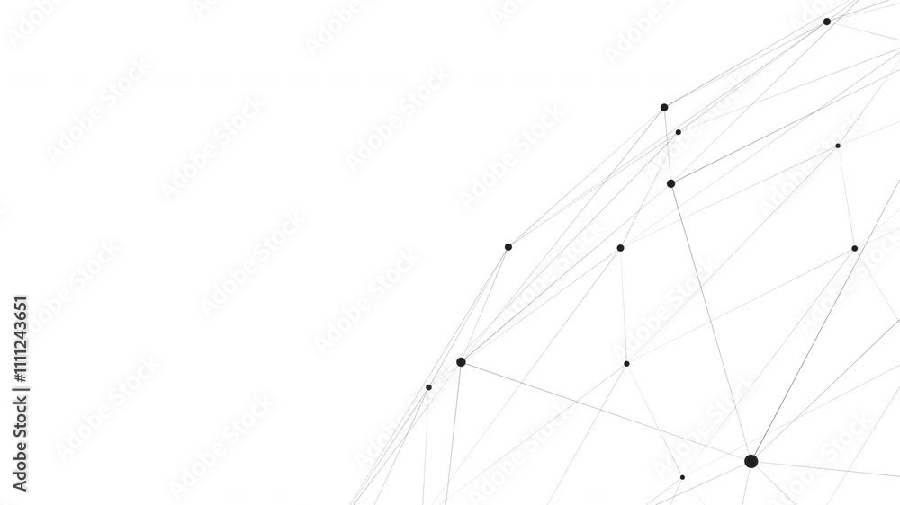 Poster Plexus loop animation background. Information technology or science background. Connected dots. 4k video