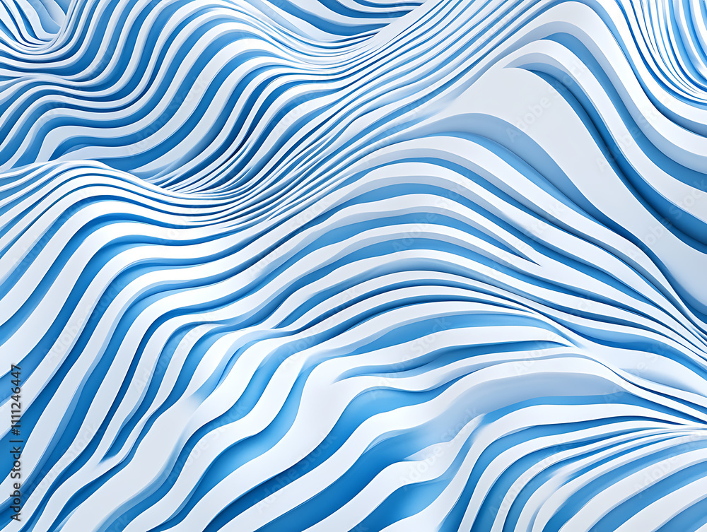 Poster abstract blue wavy line graphic design for web and ppt backgrounds