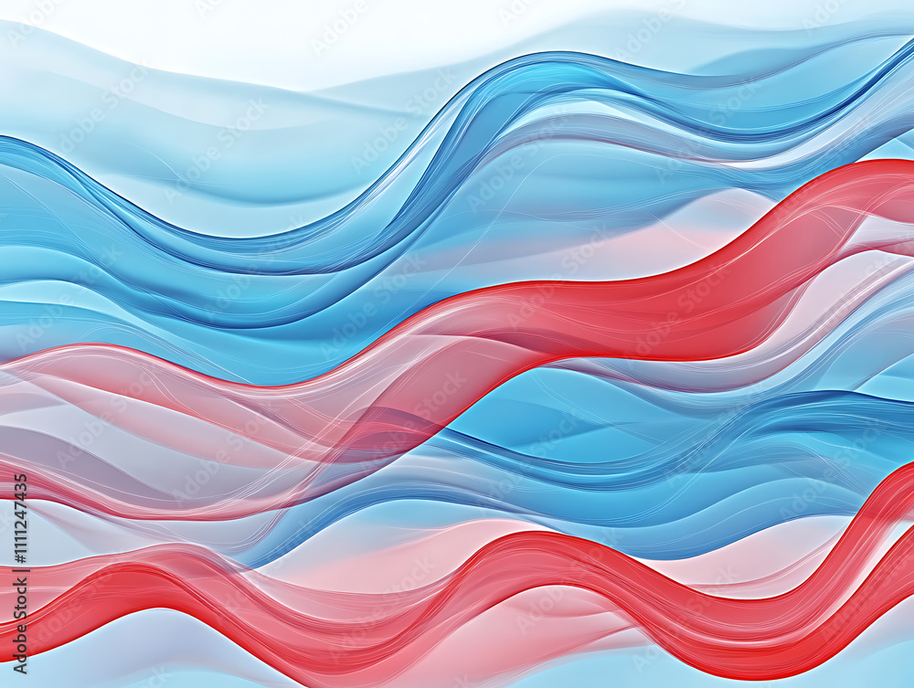 Poster abstract material blue and red gradient background banner with lines