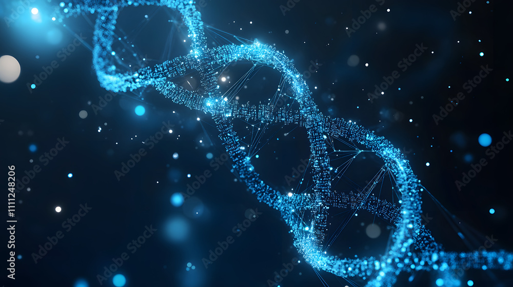 Aufkleber abstract dark and blue digital background. big data digital code, data communication and transfer of