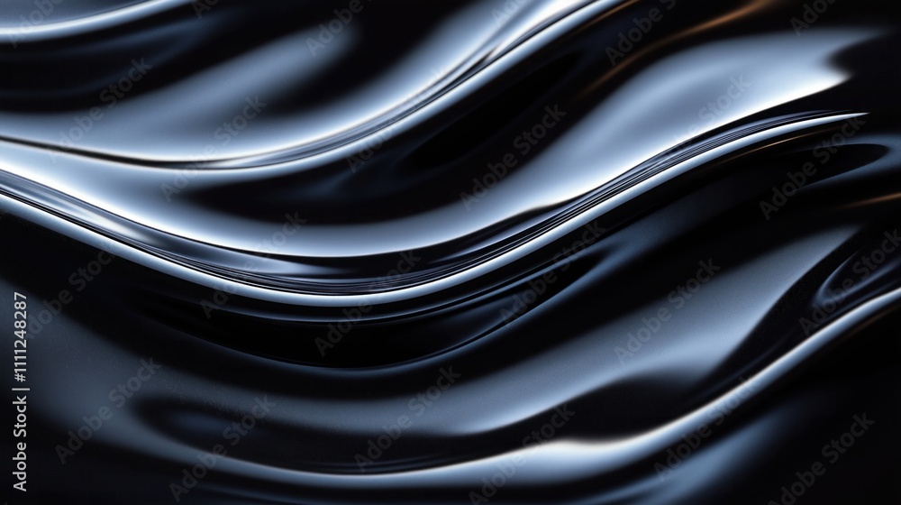 Poster abstract design. black glossy metal texture. smooth surface with subtle waves. modern, elegant look.
