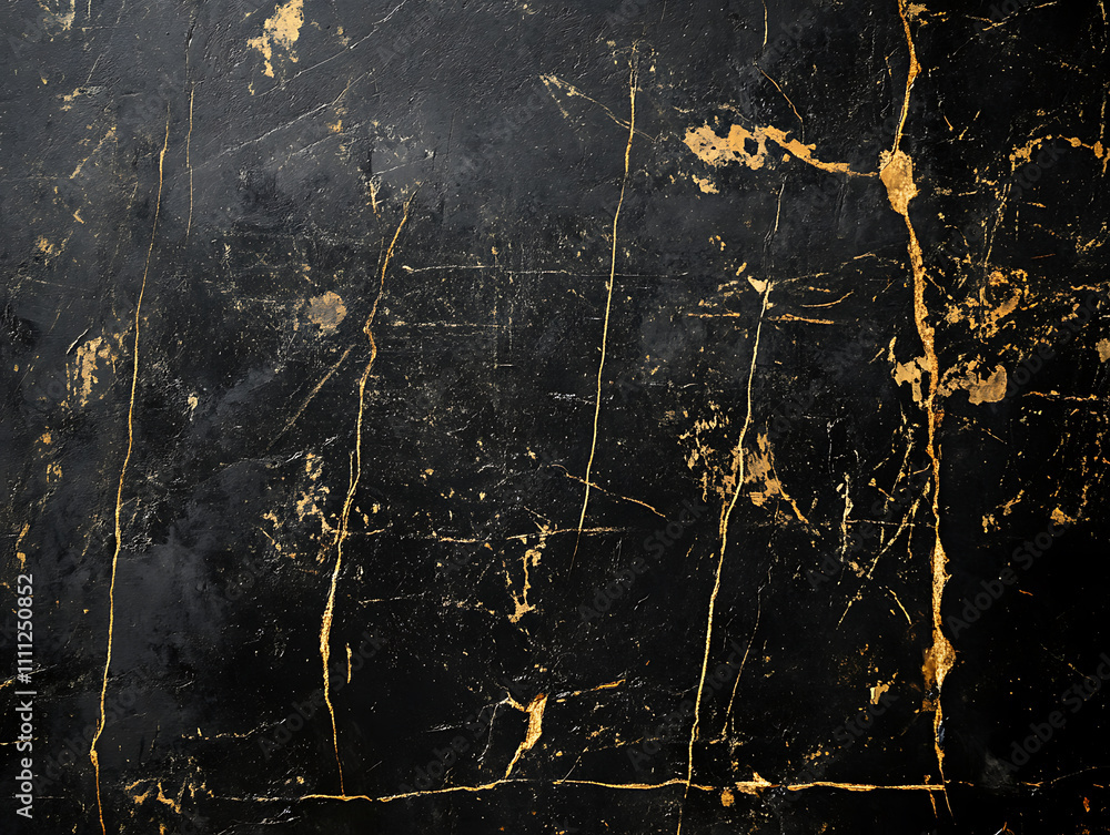Aufkleber black kitchen table background with scratches and cracks, for overlay and screen layer modes