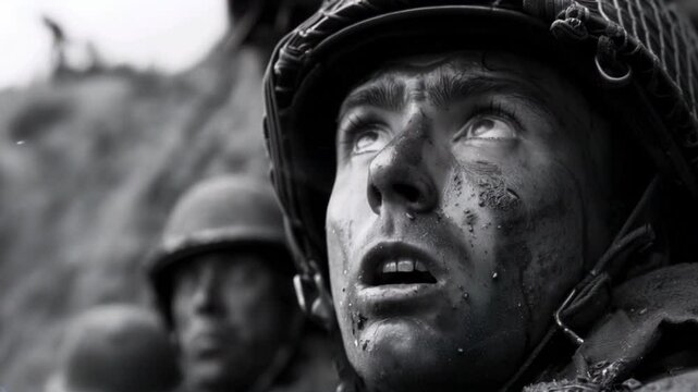 Scared soldier