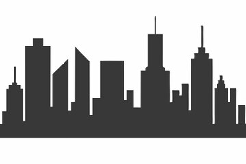  City Skyline Silhouette Illustration  
