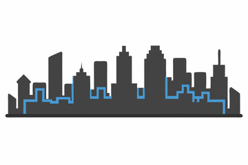  City Skyline Silhouette Illustration  
