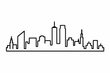  City Skyline Silhouette Illustration  
