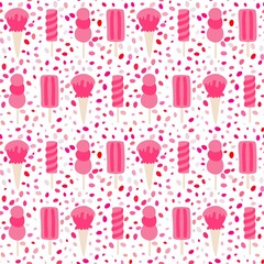 Christmas ice candy seamless ice cream pattern for wrapping paper and fabrics