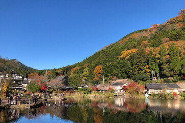 Japan autumn scenery Yufudake tourist attractions