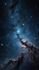 Fototapeta premium Endless outer space galaxy of stars, planets and astronomical objects wallpaper design