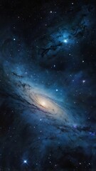 Fototapeta premium Endless outer space galaxy of stars, planets and astronomical objects wallpaper design