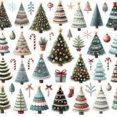Obraz premium Festive Christmas Tree Surrounded by Gifts 