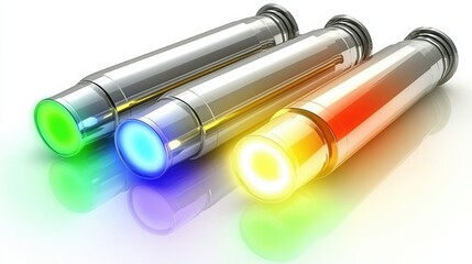 Innovative light technology a close-up on modern workspace products in futuristic design