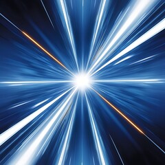 Fototapeta premium Abstract background design of light burst in white and blue colors, explosion of light