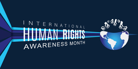 vector graphic of universal human rights month good for universal human rights month celebration. flat design. flyer design.flat illustration.
