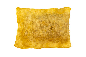 Traditional Brazilian fried pastry stuffed with ground beef. 