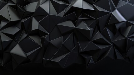 Abstract Black Triangles Geometric Background