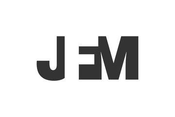 JFM logo design. Initial letter J F M bold font style for tech startups, consulting, corporate branding. Creative company name, headlines typography identity, trendy logotype.
