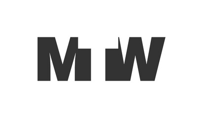 MTW logo design. Initial letter M T W bold font style for tech startups, consulting, corporate branding. Creative company name, headlines typography identity, trendy logotype.