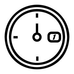 clock Line Icon