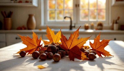 Fall-Themed Kitchen Table Decor