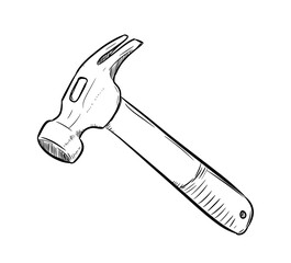 hammer digital drawing illustration isolated