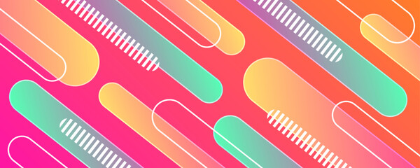 Orange green abstract background overlap layer on bright space with rounded lines effect decoration. Modern graphic design element diagonal style concept for web banner, flyer, card, or brochure cover