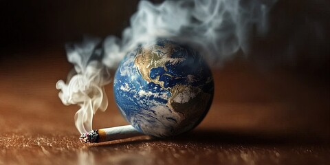 earth smoking cigarette 