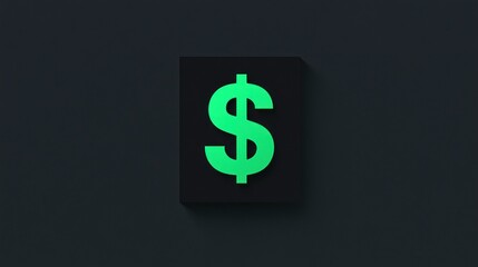 Obraz premium Stock Discount logo with dollar sign icon, green and black colors, finance theme, 