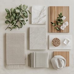  material board that contains stone color fabric