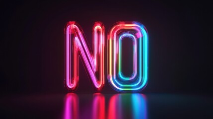 No. Trendy lettering, gradient colorful translucent glass. Clean glass glowing neon 3d text. Celebration concept for social media post, ad, cover, article, calendar. Caustics, industrial 