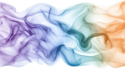 Colorful abstract smoke or ink swirls