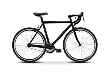 Fototapeta premium A minimalist illustration of a bicycle wheel with clean black spokes, drawn in bold lines on a white background