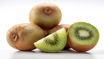 Obraz premium kiwi, peeled or cut on a natural white