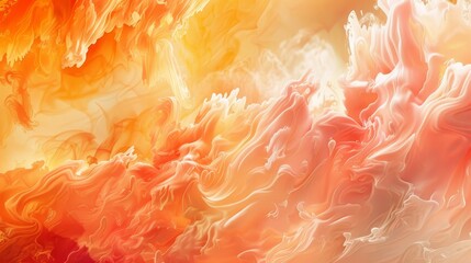 Mesmerizing wallpaper with swirling orange and white hues, exuding energy and modern artistry, perfect for adding color to any space