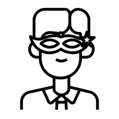 masquerade Line Icon