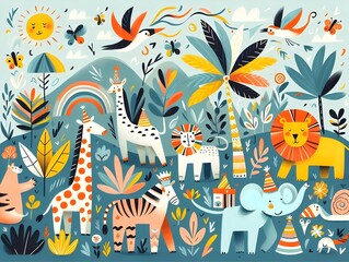 "Safari de Colores: Aventuras en la Naturaleza"