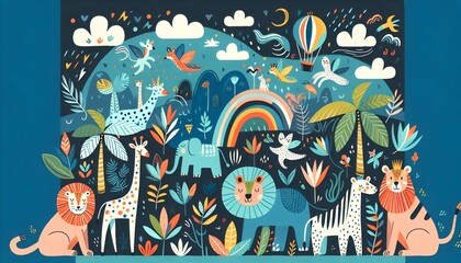 "Safari de Colores: Aventuras en la Naturaleza"
